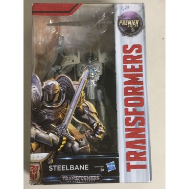 TRANSFORMERS ACTION FIGURE 5,5" - 15 cm STEELBANE Hasbro C2401 THE LAST KNIGHT PREMIER EDITION DELUXE CLASS