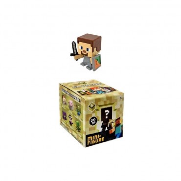 Minecraft 2.5 cm action figure Serie 6 STEVE WITH SHIELD Single Mini Figure NEW in opened box