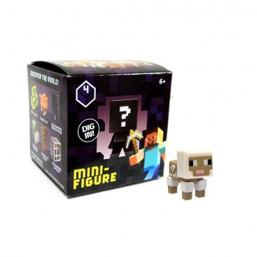 Minecraft 2.5 cm action figure Serie 4 SHEARED SHEEP  Single Mini Figure NEW in opened box