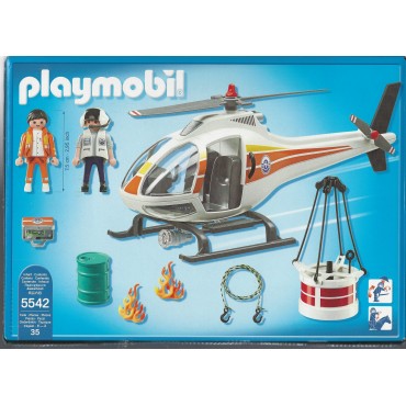 PLAYMOBIL CITY ACTION 5542 COAST GUARD FIRE FIGHTING HELICOPTER