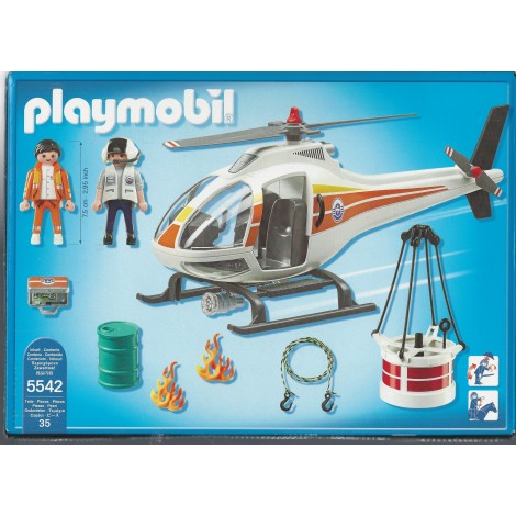 PLAYMOBIL CITY ACTION 5542 COAST GUARD FIRE FIGHTING HELICOPTER