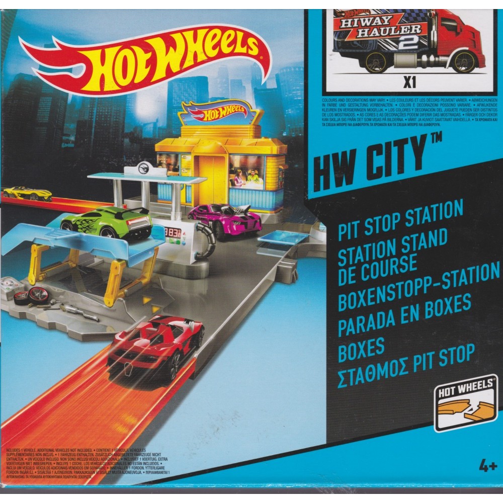 HOT WHEELS HW TRACK BUILDER PIT STOP STATION Mattel BGH96