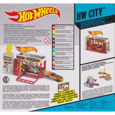 HOT WHEELS HW TRACK BUILDER RACEWAY FIRE STATION Mattel BGT81