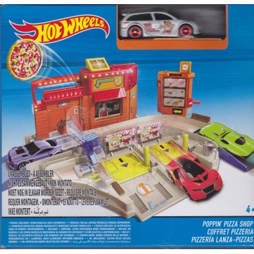 HOT WHEELS HW TRACK BUILDER POPPIN PIZZA SHOP  Mattel DJD73