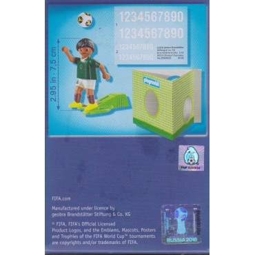 PLAYMOBIL 9515 COPPA DEL MONDO FIFA RUSSIA 2018 MESSICO CALCIATORE NAZIONALE