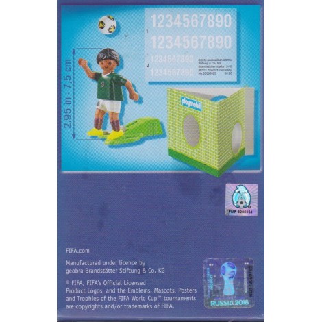 PLAYMOBIL 9515 FIFA WORLD CUP  RUSSIA 2018 MEXICO NATIONAL TEAM PLAYER