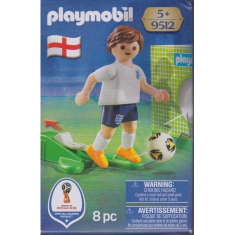 PLAYMOBIL 9512 COPPA DEL MONDO FIFA RUSSIA 2018 INGHILTERRA CALCIATORE NAZIONALE