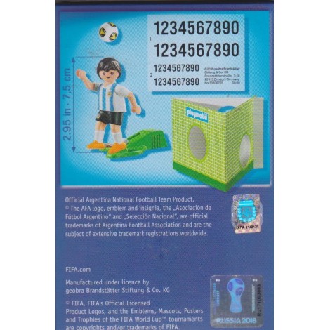 PLAYMOBIL 9508 FIFA WORLD CUP  RUSSIA 2018 ARGENTINA NATIONAL TEAM PLAYER