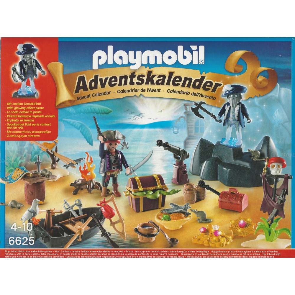 PLAYMOBIL CALENDARIO DELL'AVVENTO 6625 L'ISOLA DEL TESORE DEI PIRATI