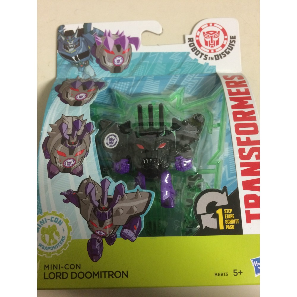 TRANSFORMERS ACTION FIGURE 2,5" - 5 cm MINI CON WEAPONIZER LORD DOOMITRON Robots in disguise Hasbro B6813