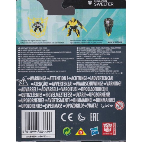 TRANSFORMERS ACTION FIGURE 2,5" - 5 cm MINI CON SWELTER Robots in disguise Hasbro B4654