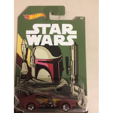 HOT WHEELS - STAR WARS  CHARACTER CAR BOBA FETT / MAD MANGA single vehicle package FKD59