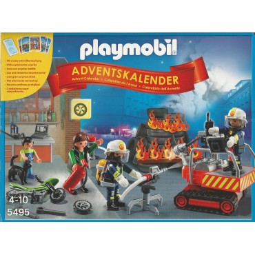 PLAYMOBIL CALENDARIO DELL'AVVENTO 5495 OPERAZIONE DI SOCCORSO DEI POMPIERI