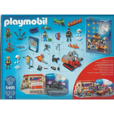 PLAYMOBIL CALENDARIO DELL'AVVENTO 5495 OPERAZIONE DI SOCCORSO DEI POMPIERI