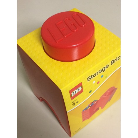 LEGO STORAGE BRICK 4001 1 KNOB RED NEW STILL SEALED 125 x 125x 180 mm