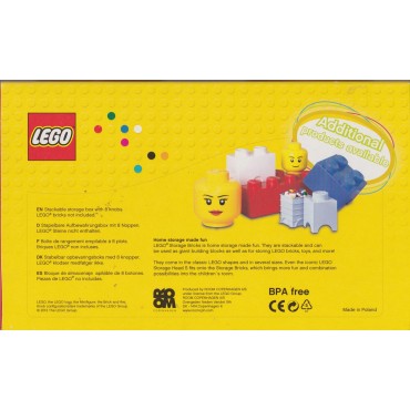 LEGO STORAGE BRICK 4002 2 KNOBS GREEN  NEW STILL SEALED 125 x 125x 180 mm