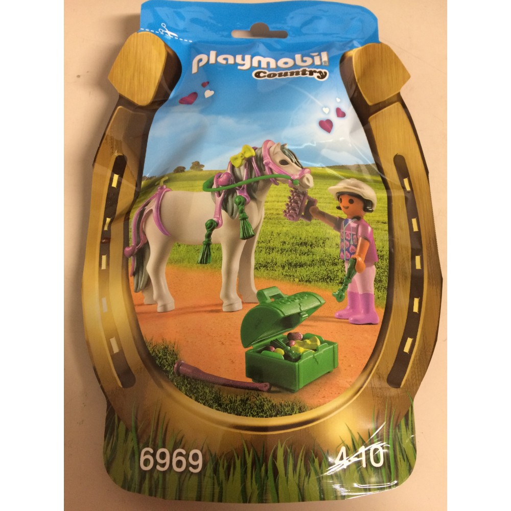 PLAYMOBIL COUNTRY 6969 STALLIERE CON PONY " HEART "