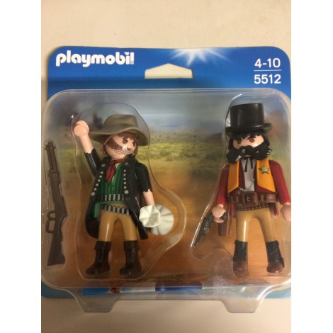 PLAYMOBIL  DUO PACK 5512 WESTERN BANDIT AND SHERIFF