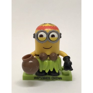 MEGA CONSTRUX FIGURE DESPECABLE ME - MINIONS SERIE 10 ISLAND LUAU  MINION WITH COCONUT