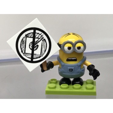 MEGA CONSTRUX FIGURE DESPECABLE ME - MINIONS SERIE 10 ANTI GRU PROTESTER MINION