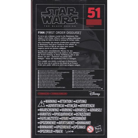 STAR WARS black series  51 FINN ( FIRST ORDER DISGUISE ) 6" action figure hasbro C1416