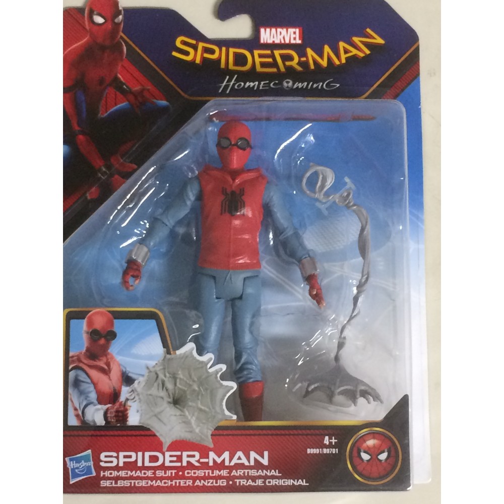 SPIDER MAN  HOMECOMING ACTION FIGURE 6" - 15 cm HOMEMADE SUIT SPIDER MAN Hasbro B9991