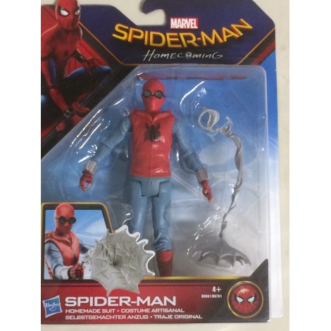 SPIDER MAN  HOMECOMING ACTION FIGURE 6" - 15 cm HOMEMADE SUIT SPIDER MAN Hasbro B9991