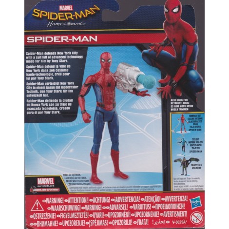 SPIDER MAN  HOMECOMING ACTION FIGURE 6" - 15 cm SPIDER MAN Hasbro B9990