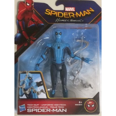 SPIDER MAN  HOMECOMING ACTION FIGURE 6" - 15 cm  TECH SUIT SPIDER MAN Hasbro B9993
