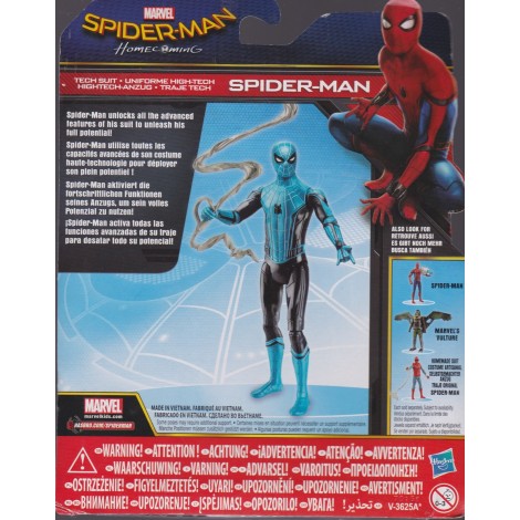 SPIDER MAN  HOMECOMING ACTION FIGURE 6" - 15 cm  TECH SUIT SPIDER MAN Hasbro B9993