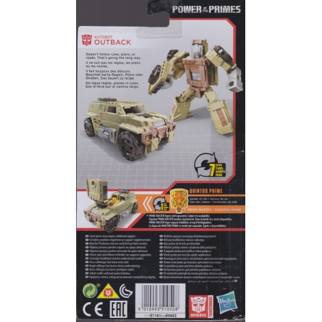 TRANSFORMERS ACTION FIGURE 3.75" - 9 cm  POWER OF THE PRIMES AUTOBOT OUTBACK Hasbro E1161