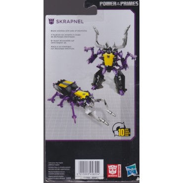 TRANSFORMERS ACTION FIGURE 3.75" - 9 cm  POWER OF THE PRIMES SKRAPNEL Hasbro E1703