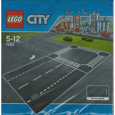 LEGO CITY 7280 STRAIGHT AND CROSSROADS PLATES