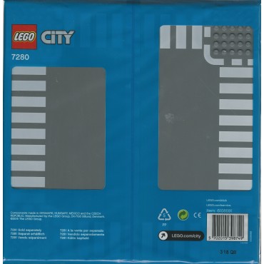 LEGO CITY 7280 PIASTRE BASE CON RETTILINEO ED INCROCIO