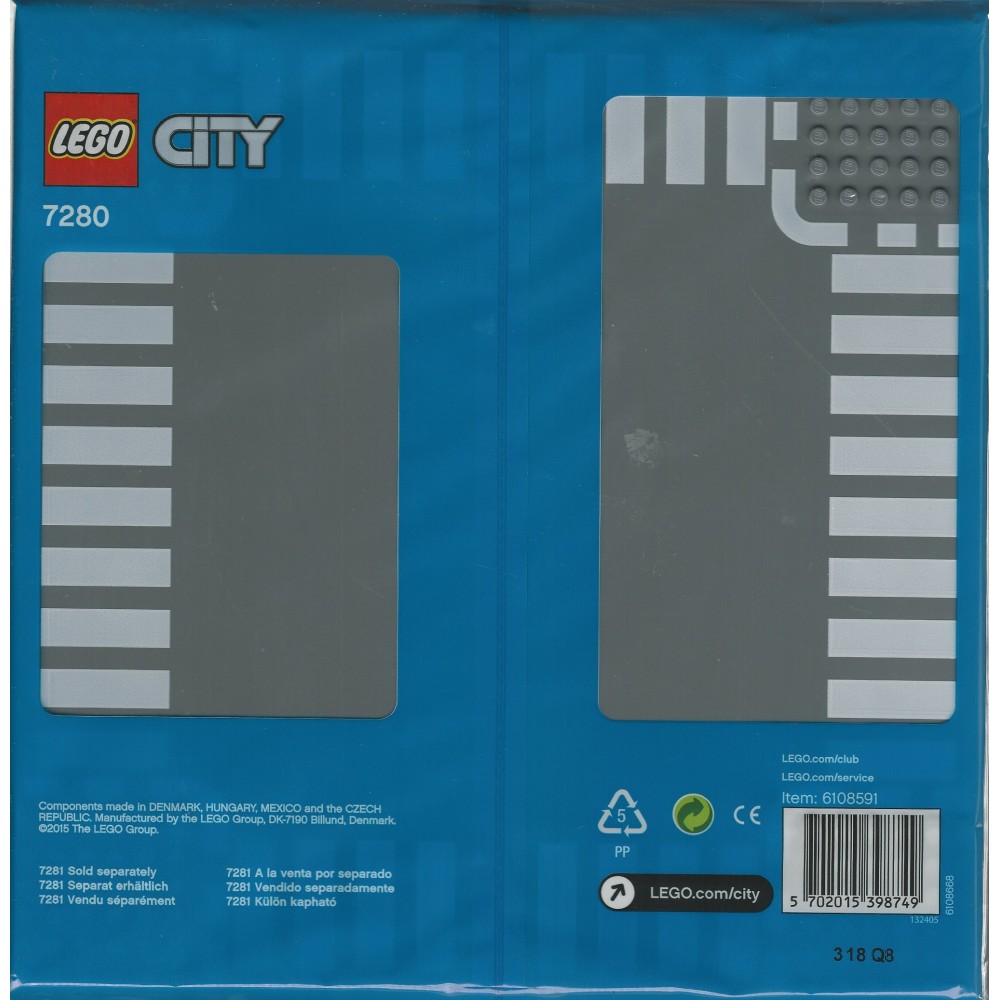 Lego 7280 city straight & crossroad plates clearance