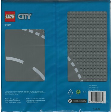 LEGO CITY 7281 T-JUNCTION & CURVED ROAD PLATES