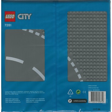 LEGO CITY 7281 PIASTRE BASE CON  INCROCIO A T E CURVA