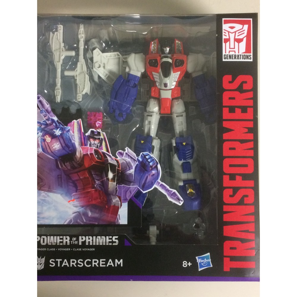 TRANSFORMERS ACTION FIGURE  VOYAGER  CLASS STARSCREAMER  POWER OF THE PRIMES Hasbro E1137