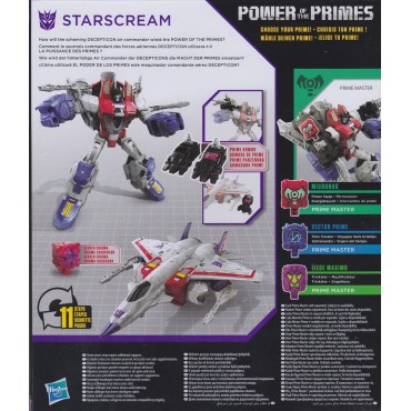 TRANSFORMERS ACTION FIGURE  VOYAGER  CLASS STARSCREAMER  POWER OF THE PRIMES Hasbro E1137