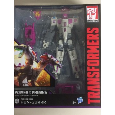 TRANSFORMERS ACTION FIGURE  VOYAGER  CLASS TERRORCON HUN - GURRR POWER OF THE PRIMES Hasbro E1138