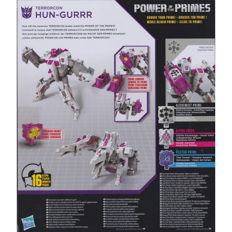 TRANSFORMERS ACTION FIGURE  VOYAGER  CLASS TERRORCON HUN - GURRR POWER OF THE PRIMES Hasbro E1138