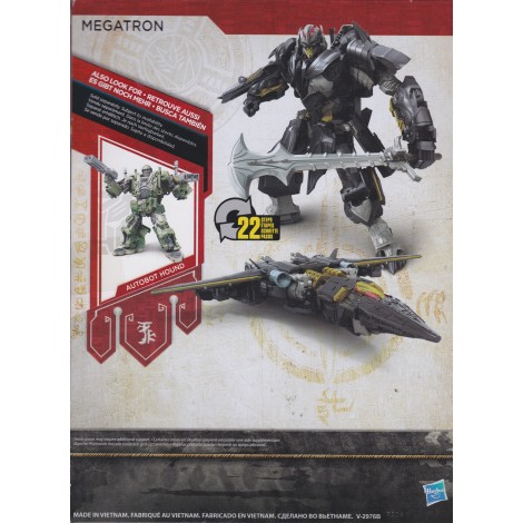 TRANSFORMERS ACTION FIGURE 5,5" - 15 cm MEGATRON Hasbro C2355 THE LAST KNIGHT PREMIER EDITION DELUXE CLASS