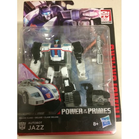 TRANSFORMERS ACTION FIGURE 5.5 " - 15 cm  AUTOBOT JAZZ  Hasbro E1125 POWER OF THE PRIMES DELUXE CLASS