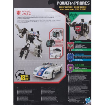 TRANSFORMERS ACTION FIGURE 5.5 " - 15 cm  AUTOBOT JAZZ  Hasbro E1125 POWER OF THE PRIMES DELUXE CLASS