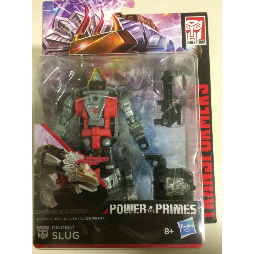 TRANSFORMERS ACTION FIGURE 5.5 " - 15 cm DINOBOT SLUG  Hasbro E0919 POWER OF THE PRIMES DELUXE CLASS