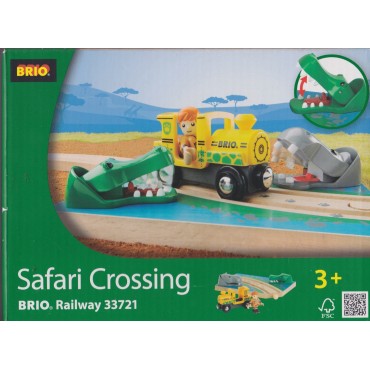 BRIO 33721 SAFARI CROSSING WOODEN RAILWAY TRACK SYSTEM