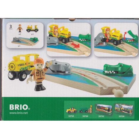 BRIO 33721 SAFARI CROSSING WOODEN RAILWAY TRACK SYSTEM