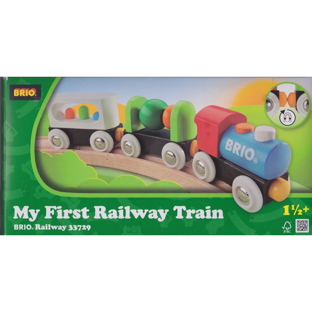 BRIO 33729 MY FIRST RAILWAY TRAIN SET  WOODEN RAILWAY TRACK SYSTEM