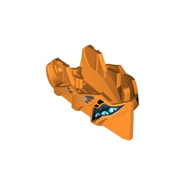 LEGO USED BIONICLE REPLACEMENT PART  15359 ( 16741 )  ORANGE CREATURE HEAD UPPER PART DECO 1