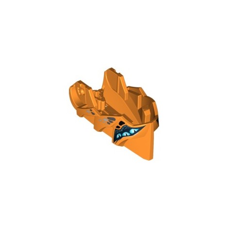 LEGO USED BIONICLE REPLACEMENT PART  15359 ( 16741 )  ORANGE CREATURE HEAD UPPER PART DECO 1